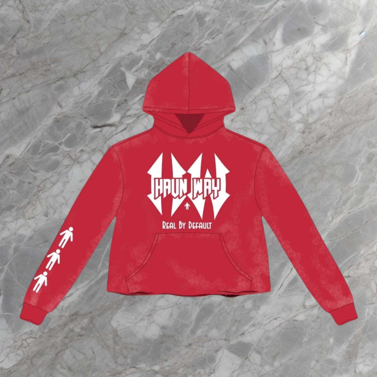 Red Distressed Hoodie