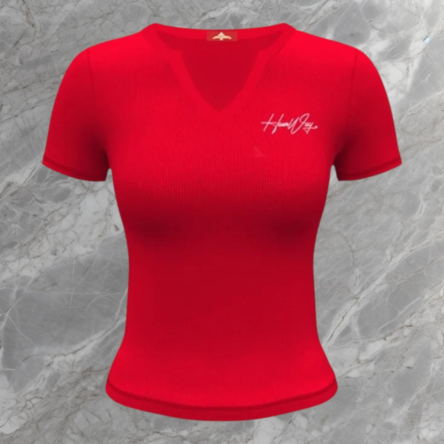 Red Comfy V-Neck