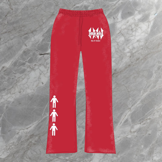 Red Flare Joggers